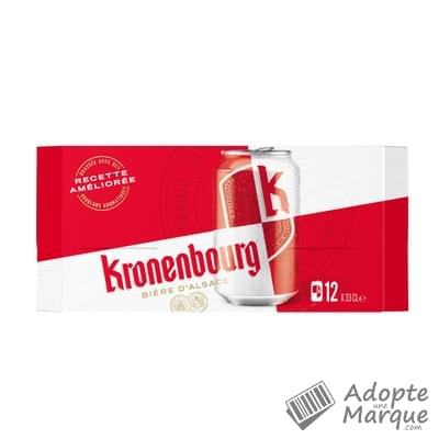 Kronenbourg Bière blonde - 4,2% vol. Les 12 canettes de 33CL