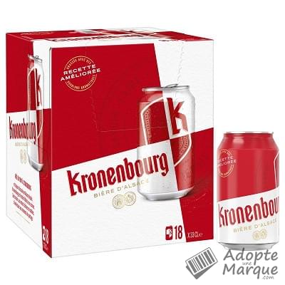 Kronenbourg Bière blonde - 4,2% vol. Les 18 canettes de 33CL