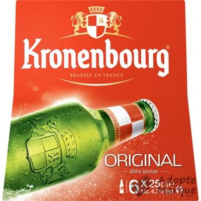 Kronenbourg Bière blonde - 4,2% vol. Les 6 bouteilles de 25CL