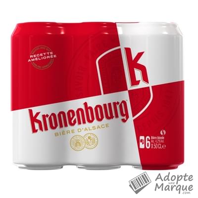 Kronenbourg Bière blonde - 4,2% vol. Les 6 canettes de 50CL