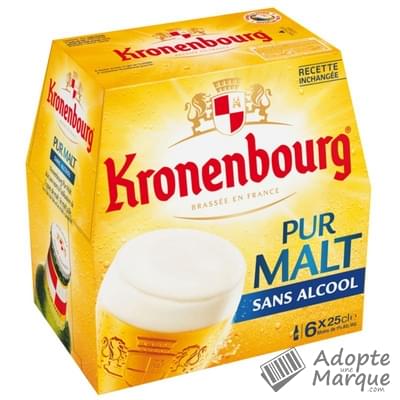 Kronenbourg Bière blonde Pur Malt sans alcool Les 6 bouteilles de 25CL