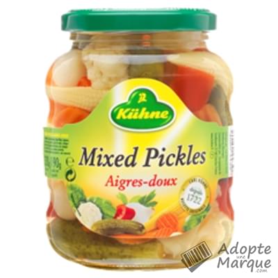 Kühne Mixed Pickles Aigres-Doux Le bocal de 190G