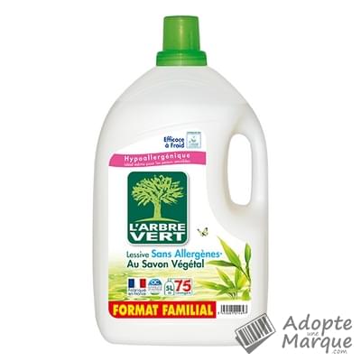 L'Arbre Vert Lessive Liquide au Savon Végétal Le bidon de 5L (75 lavages)