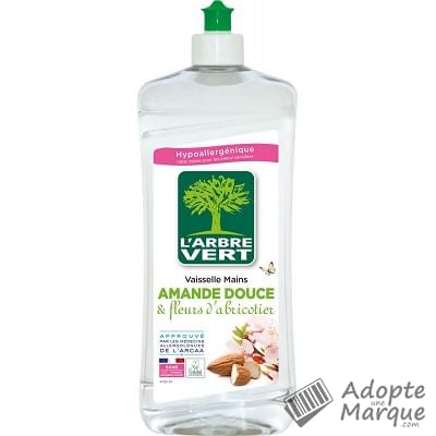 L'Arbre Vert Liquide Vaisselle & Mains - Amande douce & Fleurs d'abricotier  Le flacon de 750ML