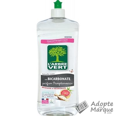 L'Arbre Vert Liquide Vaisselle & Mains - Bicarbonate Parfum Pamplemousse Le flacon de 750ML