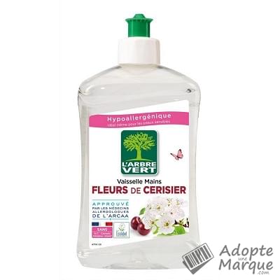 L'Arbre Vert Liquide Vaisselle & Mains - Fleurs de Cerisier Le flacon de 500ML