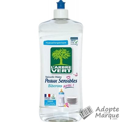 L'Arbre Vert Liquide Vaisselle & Mains - Peaux sensibles Le flacon de 750ML