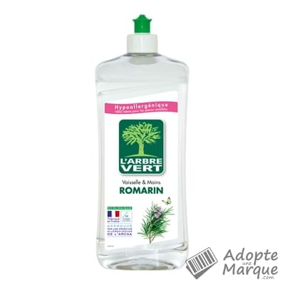 L'Arbre Vert Liquide Vaisselle & Mains - Romarin Le flacon de 750ML