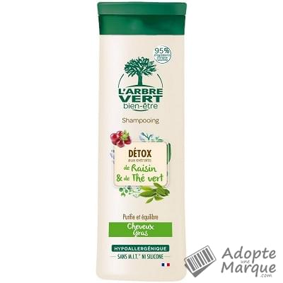 L'Arbre Vert Shampooing Détox - Raisin & Thé Vert Cheveux Gras  Le flacon de 250ML