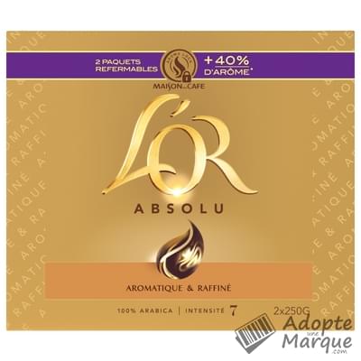 L'Or Absolu - Café moulu - Raffiné & Equilibré Les 2 boîtes de 250G