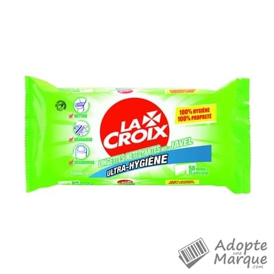 La Croix Lingettes Ultra-Hygiène Le paquet de 50 lingettes