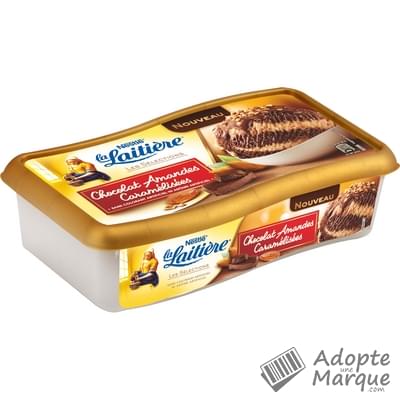 La Laitière Crème Glacée Les Sélections Chocolat & Amandes Caramélisées Le bac de 850ML