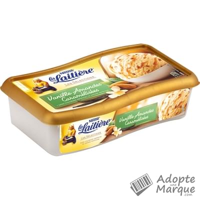 La Laitière Crème Glacée Les Sélections Vanille & Amandes Caramélisées Le bac de 850ML