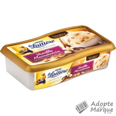 La Laitière Crème Glacée Les Sélections Vanille & Macadamia Le bac de 850ML