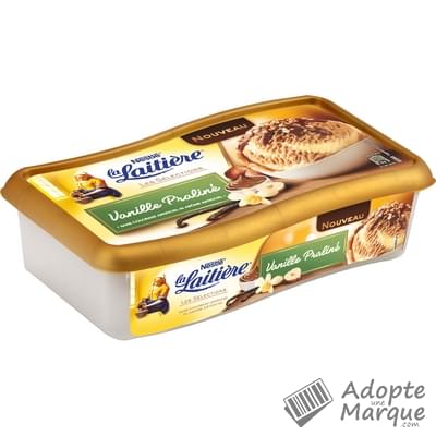 La Laitière Crème Glacée Les Sélections Vanille Praliné Le bac de 850ML