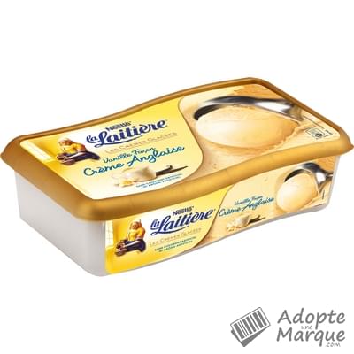 La Laitière Crème Glacée Vanille façon Crème Anglaise Le bac de 850ML