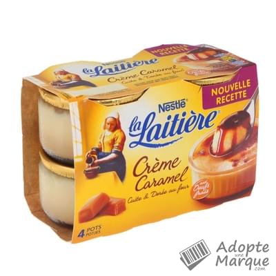 La Laitière Crème aux œufs Saveur Caramel Les 4 pots de 100G