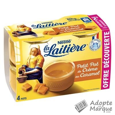 La Laitière Petit Pot de Crème au Caramel Les 4 pots de 100G