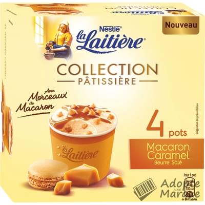 La Laitière Pot de Glace Collection Pâtissière Macaron Caramel au Beurre Salé Les 4 pots de 100ML