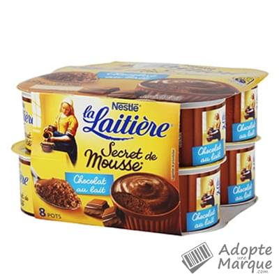 La Laitière Secret de Mousse® Chocolat au Lait Les 8 pots de 59G
