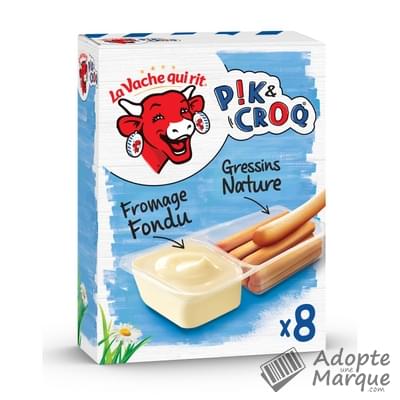 La Vache Qui Rit Pik & Croq' - Gressin nature & Fromage fondu Les 8 barquettes - 280G