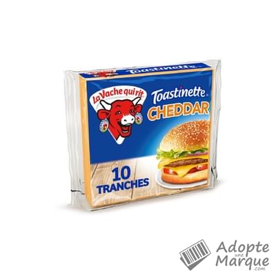 La Vache Qui Rit Toastinette® - Fromage en tranches pour Hamburger au Cheddar Les 10 tranches - 200G