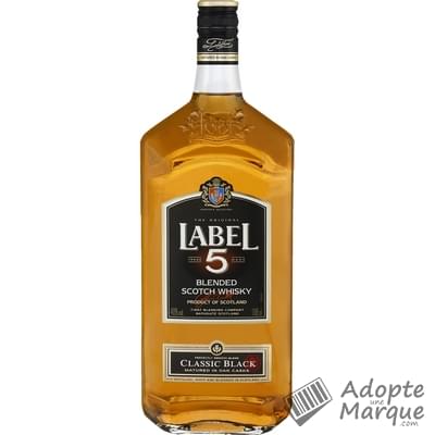 Label 5 Whisky Ecosse Blended 40% vol. La bouteille de 1L