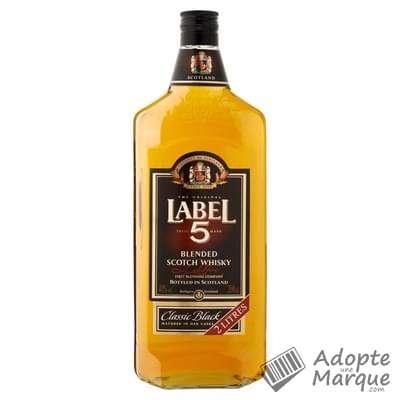 Label 5 Whisky Ecosse Blended 40% vol. La bouteille de 2L