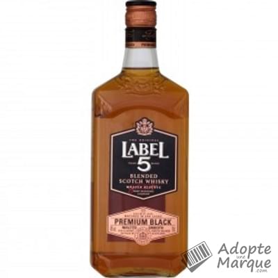 Label 5 Whisky Ecosse Blended Scotch Premium Black 40% vol. La bouteille de 70CL