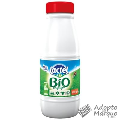 Lactel BIO & Engagé - Lait entier La bouteille de 50CL