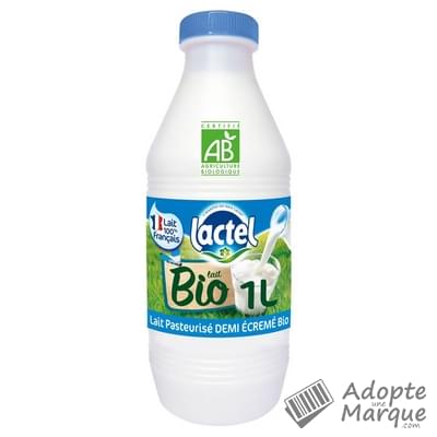 Lactel BIO & Engagé - Lait pasteurisé demi-écrémé La bouteille de 1L