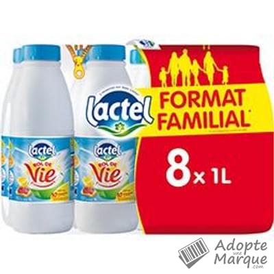 Lactel Bol de Vie - Lait enrichi en vitamines Les 8 bouteilles de 1L