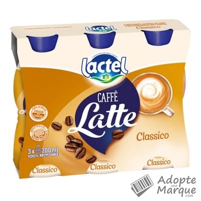 Lactel Caffè Latte - Boisson Lactée Classico Les 3 bouteilles de 200ML