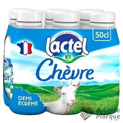 Lactel Lait de Chèvre demi-écrémé Les 6 bouteilles de 50CL