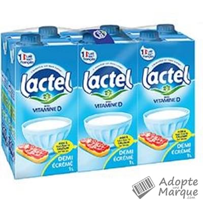 LACTEL - LAIT DE CHEVRE DEMI-ECREME Pack de 6 x 100cl - Lait UHT, en  Poudre, Concentré, Aromatisé/Lait UHT demi-écrémé et Vitaminé 