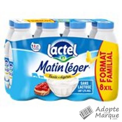 Lactel Matin Léger - Lait demi-écrémé sans Lactose Les 8 bouteilles de 1L