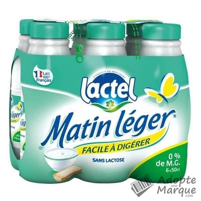 Lactel Matin Léger - Lait écrémé sans Lactose Les 6 bouteilles de 50CL