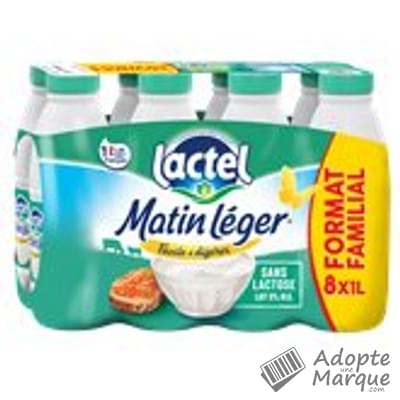 Lactel Matin Léger - Lait écrémé sans Lactose Les 8 bouteilles de 1L
