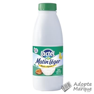 Lactel Matin Léger - Lait écrémé sans Lactose La bouteille de 1L