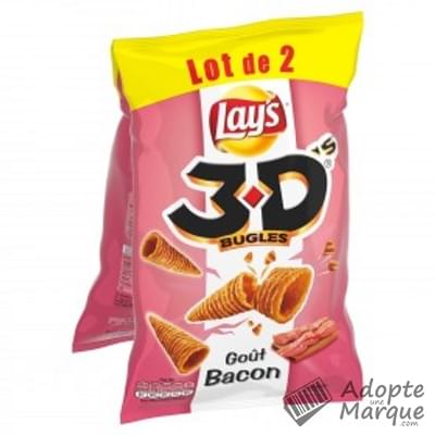 Lay's 3D’s Bugles® Cônes Apéritif - Goût Bacon Les 2 sachets de 85G