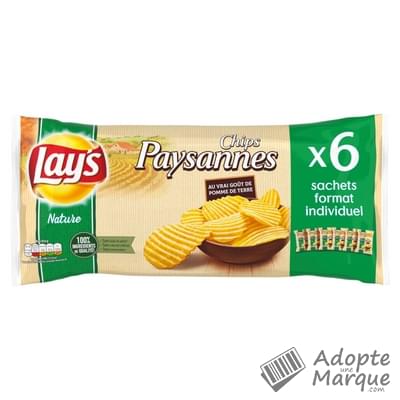 Lay's Chips Multipack Paysannes Nature "Les 6 sachets de 27,5G"