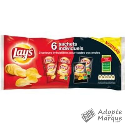 Lay's Chips Multipack saveurs Nature & Barbecue "Les 6 sachets de 27,5G"