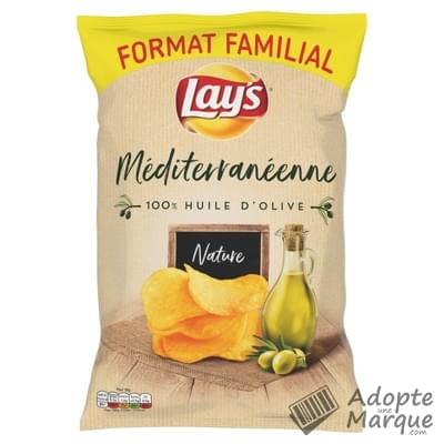 Lay's Chips Recette Méditerranéenne 100% Huile d'Olive Nature Le sachet de 220G