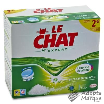 Le Chat Lessive en Doses L'Expert - Bicarbonate La boîte de 56 doses