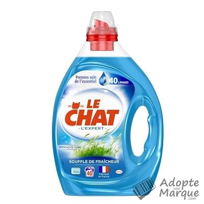 Le Chat Lessive Liquide L'Expert - Souffle de Fraîcheur  Le bidon de 2L (40 lavages)