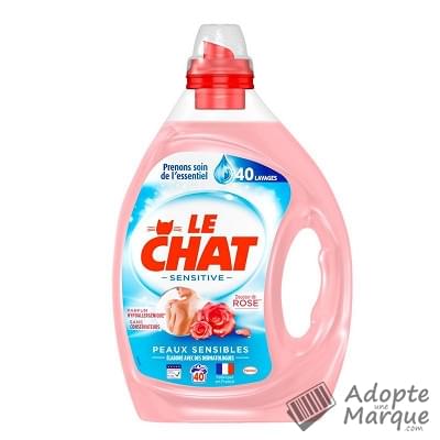 Le Chat Lessive Liquide Sensitive - Douceur de Rose  Le bidon de 2L (40 lavages)