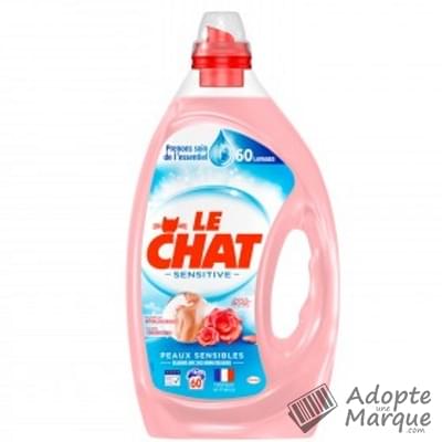 Le Chat Lessive Liquide Sensitive - Douceur de Rose  Le bidon de 3L (60 lavages)
