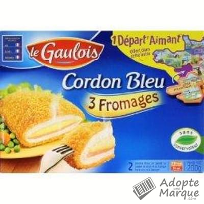Le Gaulois Cordon Bleu 3 Fromages La boîte de 2 - 200G