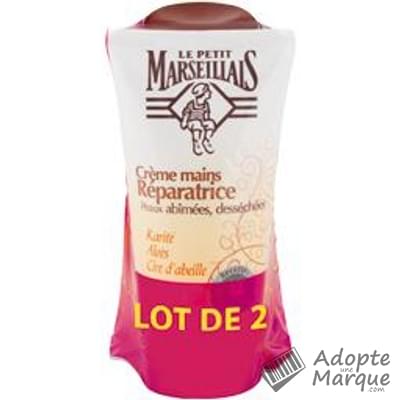 Le Petit Marseillais Crème Mains Réparatrice Peaux Abîmées & Desséchées Les 2 tubes de 75ML