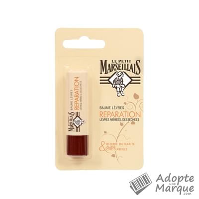 Le Petit Marseillais Stick à lèvres Réparateur : Lèvres abîmées & desséchées (Karité, Aloés & Cire d'abeille) "Le tube de 4,9G"